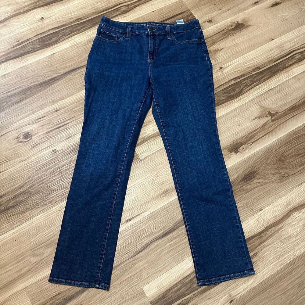 Chico’s So Slimming Girlfriend denim 1/8 straight leg pants